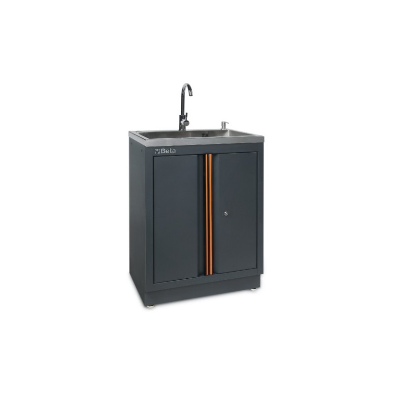 C45PRO ML Módulo fijo con fregadero integrado para mobiliario para taller C45PRO