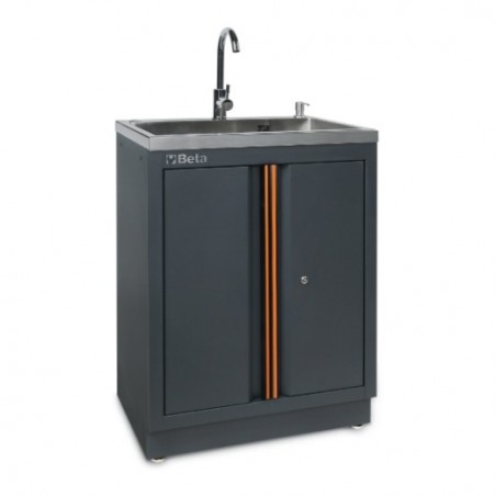 C45PRO ML Módulo fijo con fregadero integrado para mobiliario para taller C45PRO