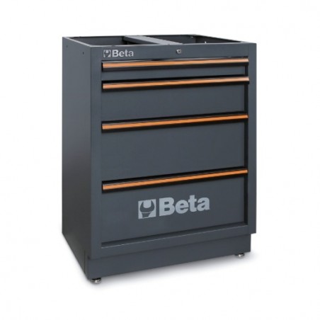 C45PRO M4 Cajonera fija con 4 cajones para mobiliario para taller C45PRO