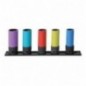 720LC/PM5 Juego de 5 vasos de impacto de 1/2, hexagonales largos con protección plásticas para tuercas de ruedas, de colores