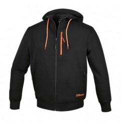 7665N L Sudadera con cremallera larga, con capucha