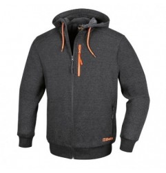 7665G L Sudadera con cremallera larga, con capucha