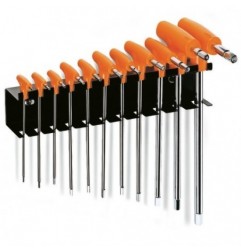 96T/SP11 Juego de 11 llaves Allen con mango en T, con soporte