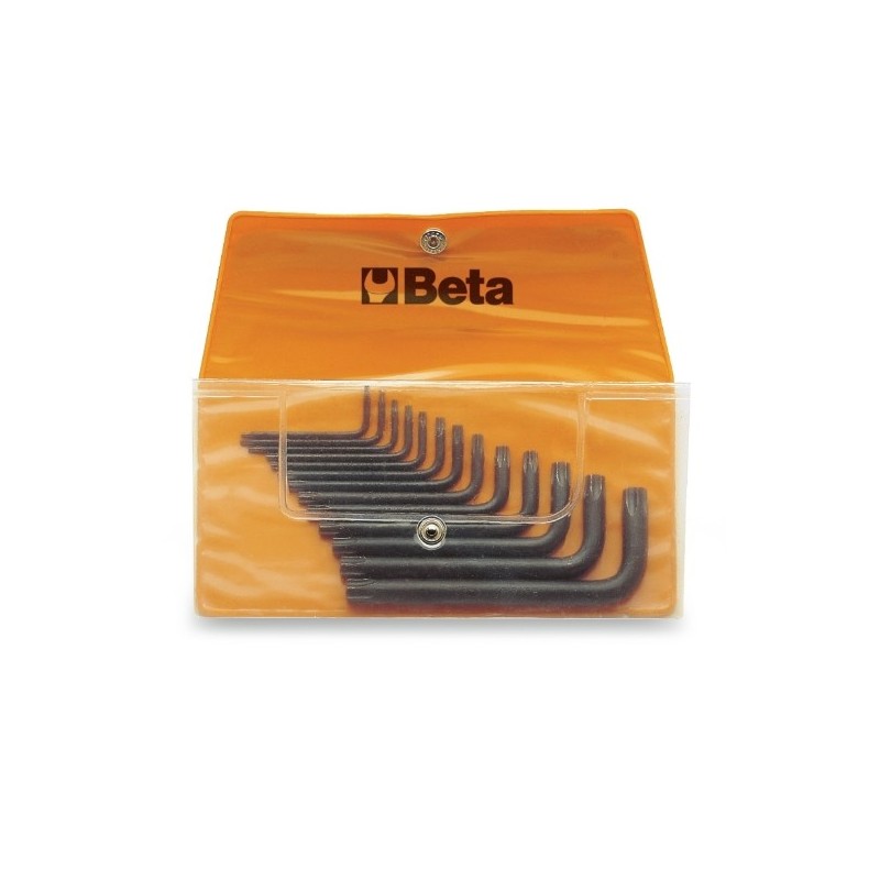 97TX/B13 Juego de 13 llaves acodadas para tornillos Torx&reg,, bruñidas, en sobre