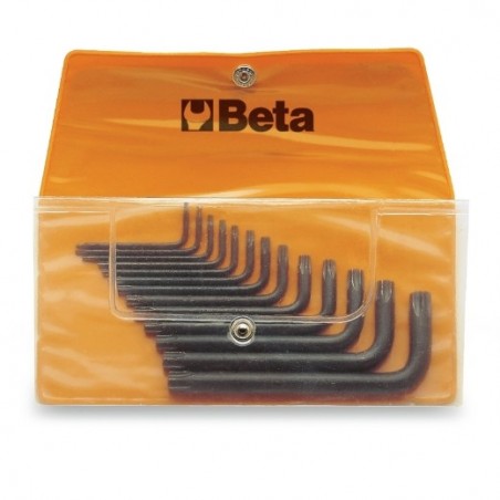 97TX/B13 Juego de 13 llaves acodadas para tornillos Torx&reg,, bruñidas, en sobre