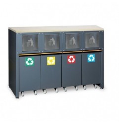 C45PRO RD/W Módulo fijo para separación de residuos para mobiliario para taller C45PRO