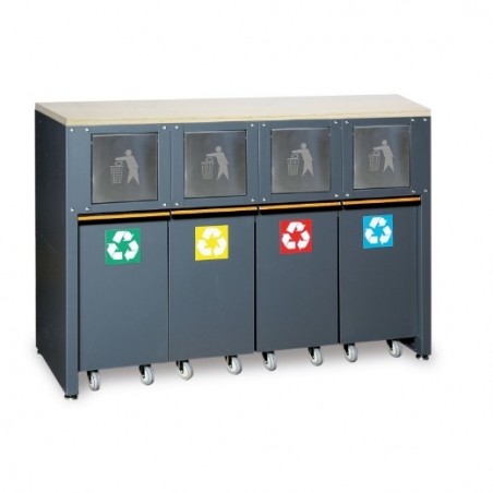 C45PRO RD/W Módulo fijo para separación de residuos para mobiliario para taller C45PRO