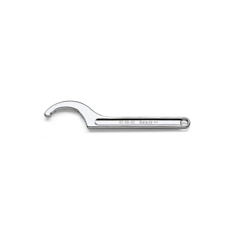 99 16-20 Llave de gancho con nariz para tuercas, cromada