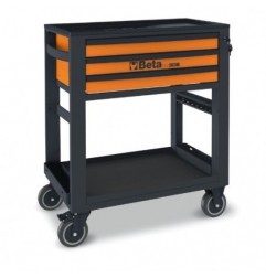 RSC51-FO ​Carro de herramientas auxiliar con 3 cajones, naranja
