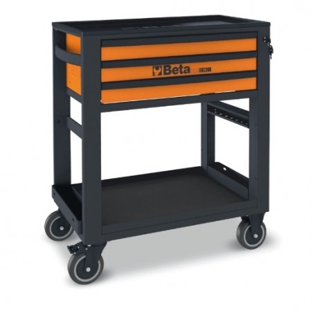 RSC51-FO ​Carro de herramientas auxiliar con 3 cajones, naranja
