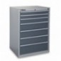 C35/7GM Cajonera fija industrial con 7 cajones, gris