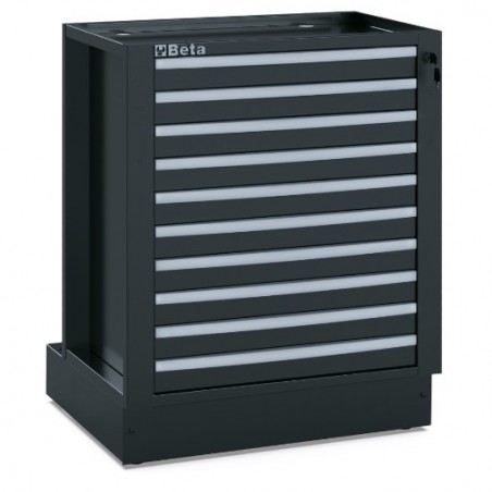 RSC50 M10 Cajonera fija con 10 cajones para mobiliario para taller RSC50