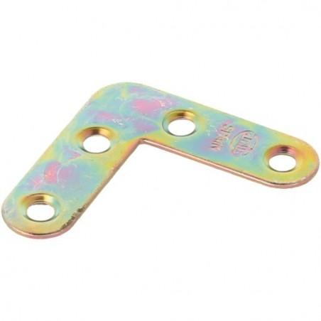 AMIG 1013  
 Escuadra plana 2  
 40 x 12 x 0,9 mm  
 Acero  
 Bicromatado