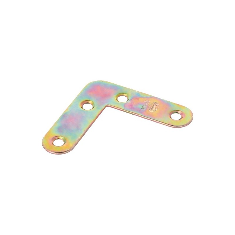 AMIG 1014  
 Escuadra plana 2  
 50 x 14 x 0,9 mm  
 Acero  
 Bicromatado