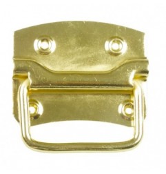 AMIG 10399  
 Tirador para baúl 900  
 73 mm - 3''  
 Acero  
 Latonado barnizado