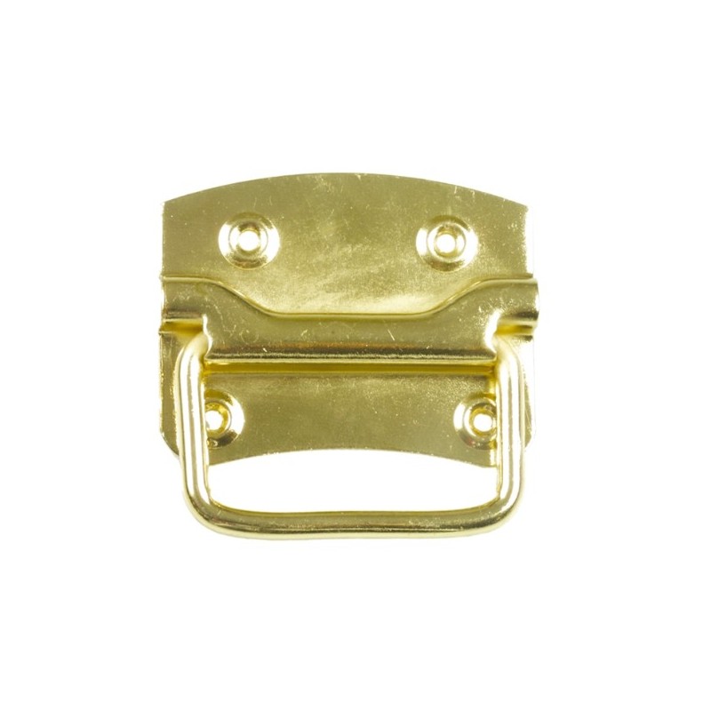 AMIG 10399  
 Tirador para baúl 900  
 73 mm - 3''  
 Acero  
 Latonado barnizado