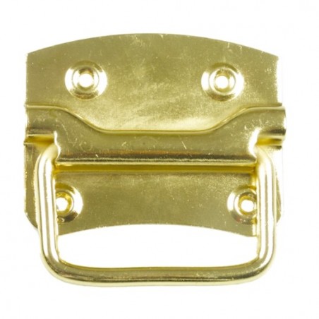 AMIG 10399  
 Tirador para baúl 900  
 73 mm - 3''  
 Acero  
 Latonado barnizado