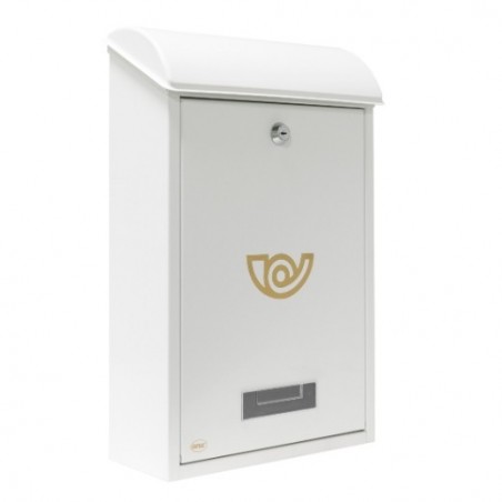 AMIG 10427   Buzón 2   400 x 250 x 100 mm   Acero   Blanco