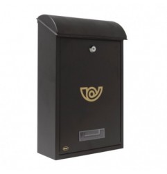 AMIG 10429   Buzón 2   400 x 250 x 100 mm   Acero   Negro