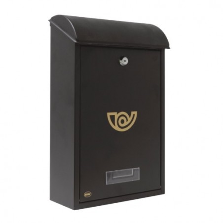 AMIG 10429   Buzón 2   400 x 250 x 100 mm   Acero   Negro