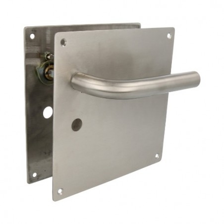 AMIG 10431  
 Manilla con placa 4CW  
 180 x 180 mm  
 Acero inoxidable 18/8  
 Mate