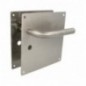 AMIG 10431  
 Manilla con placa 4CW  
 180 x 180 mm  
 Acero inoxidable 18/8  
 Mate