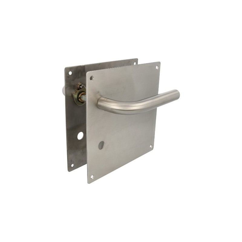 AMIG 10433  
 Manilla con placa 4CW  
 180 x 180 mm  
 Acero inoxidable 18/8  
 Mate