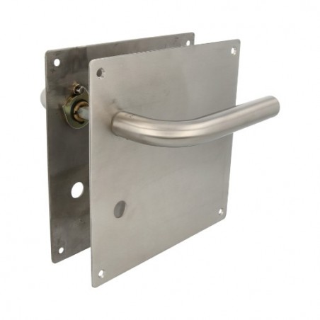 AMIG 10433  
 Manilla con placa 4CW  
 180 x 180 mm  
 Acero inoxidable 18/8  
 Mate