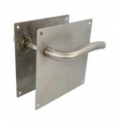 AMIG 10435  
 Manilla con placa 19C  
 180 x 180 mm  
 Acero inoxidable 18/8  
 Mate