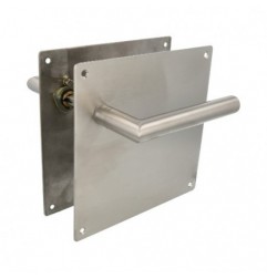 AMIG 10439  
 Manilla con placa 7C  
 180 x 180 mm  
 Acero inoxidable 18/8  
 Mate