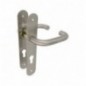 AMIG 10442  
 Manilla con placa 3LB  
 139 x Ø19 mm  
 Acero inoxidable 18/8  
 Mate