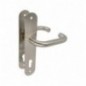 AMIG 10444  
 Manilla con placa 3LB  
 139 x Ø19 mm  
 Acero inoxidable 18/8  
 Mate