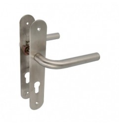 AMIG 10450  
 Manilla con placa 4LB  
 230 x 40 mm  
 Acero inoxidable 18/8  
 Mate