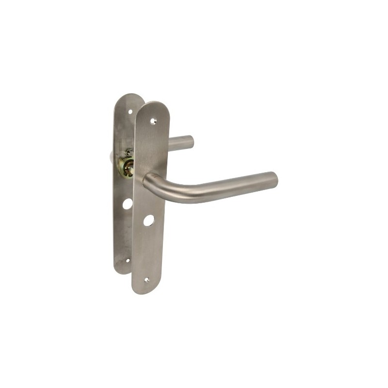AMIG 10452  
 Manilla con placa 4LW  
 230 x 40 mm  
 Acero inoxidable 18/8  
 Mate