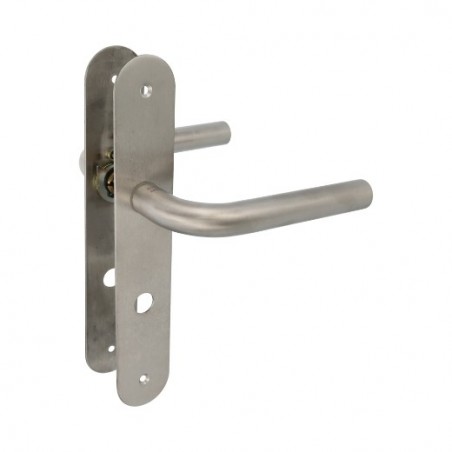 AMIG 10453  
 Manilla con placa 4LW  
 230 x 40 mm  
 Acero inoxidable 18/8  
 Mate