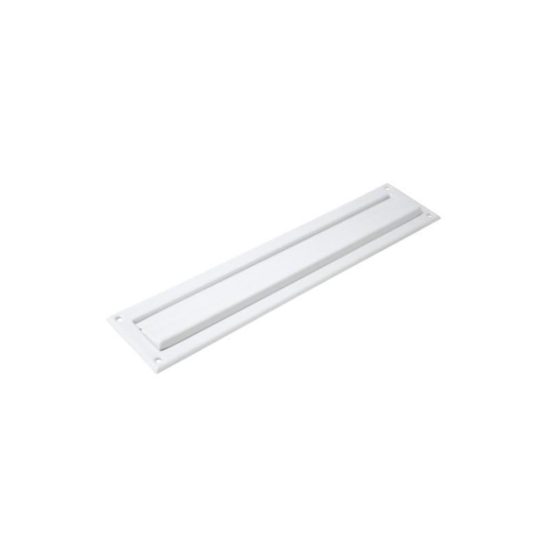 AMIG 10558  
 Bocacartas 2  
 342 x 73 mm  
 Acero  
 Blanco