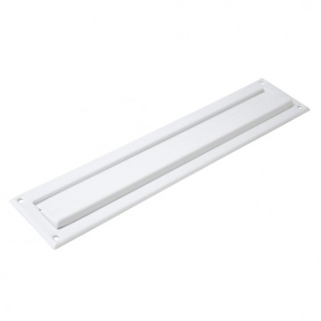 AMIG 10558  
 Bocacartas 2  
 342 x 73 mm  
 Acero  
 Blanco