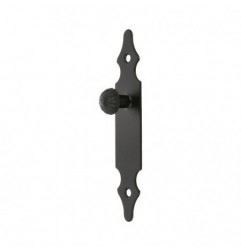 AMIG 10659  
 Escudo tirador 100  
 146 x 30 x 1,5 mm  
 Acero  
 Negro