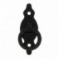 AMIG 10665  
 Tirador 1001  
 28 x 80 x 1,5 mm  
 Acero  
 Negro