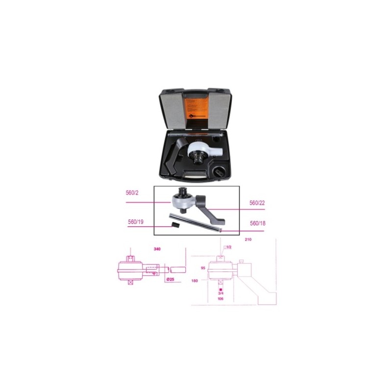 560/C2 Multiplicador de par para aprietes a la derecha y a la izquierda y accesorios