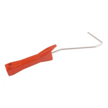 AMIG 11062  
 Varilla minirodillo 4401  
 100 mm corto  
 Acero  
 Mango rojo
