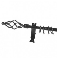 AMIG 11231  
 Conjunto pared 704  
 Ø20 mm x 1,2/2 m  
 Acero  
 Negro