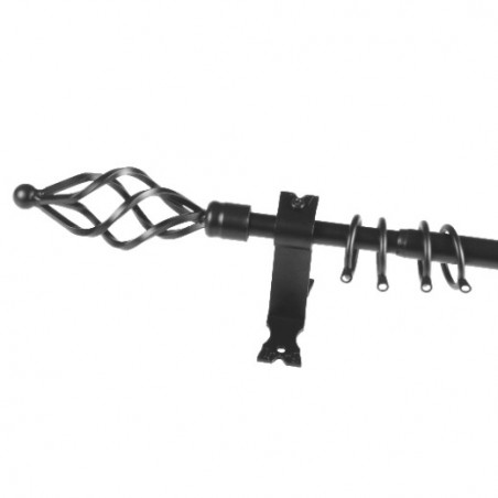 AMIG 11231  
 Conjunto pared 704  
 Ø20 mm x 1,2/2 m  
 Acero  
 Negro