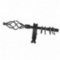 AMIG 11231  
 Conjunto pared 704  
 Ø20 mm x 1,2/2 m  
 Acero  
 Negro