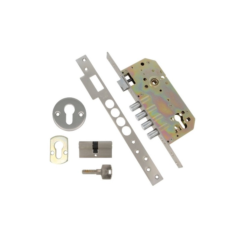 AMIG 11240  
 Cerradura 120  
 50/85  
 Acero  
 Cromado mate