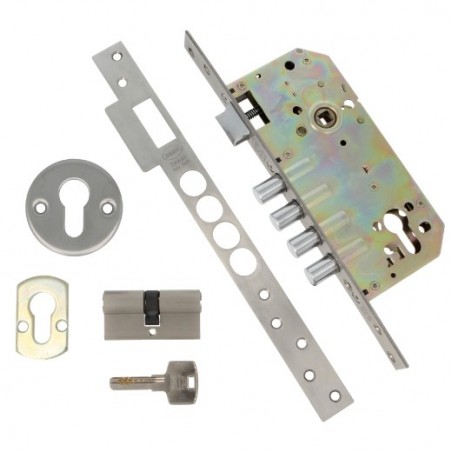 AMIG 11242  
 Cerradura 120  
 50/85  
 Acero inoxidable 18/8  
 Mate