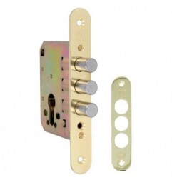 AMIG 11835  
 Cerradura 103  
 50 mm  
 Acero  
 Latonado barnizado