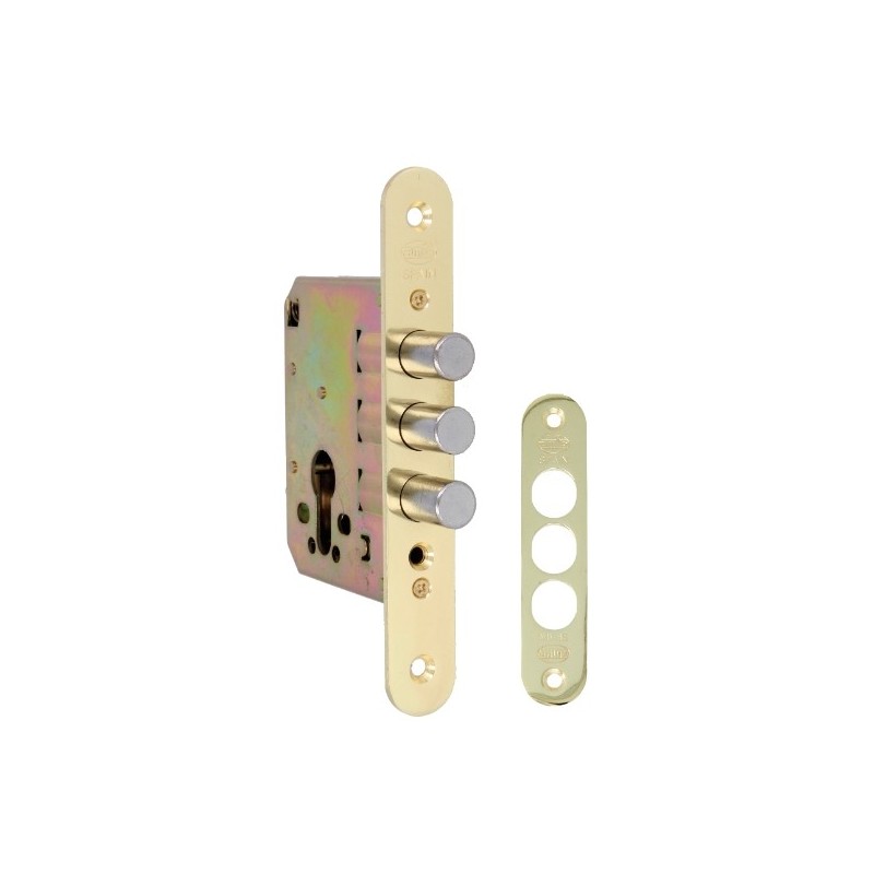 AMIG 11835  
 Cerradura 103  
 50 mm  
 Acero  
 Latonado barnizado