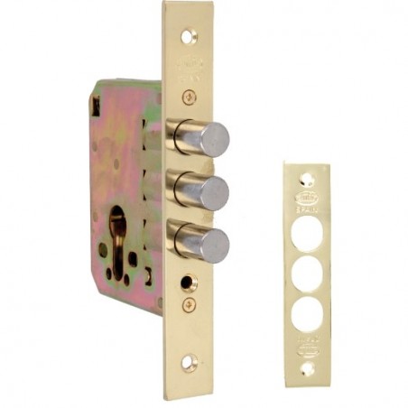 AMIG 11836  
 Cerradura 102  
 50 mm  
 Acero  
 Latonado barnizado