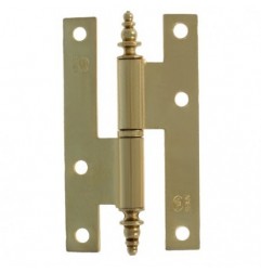 AMIG 1185  
 Pernio 406  
 95 x 52 x 2 mm  
 Acero  
 Latonado barnizado - Izquierda